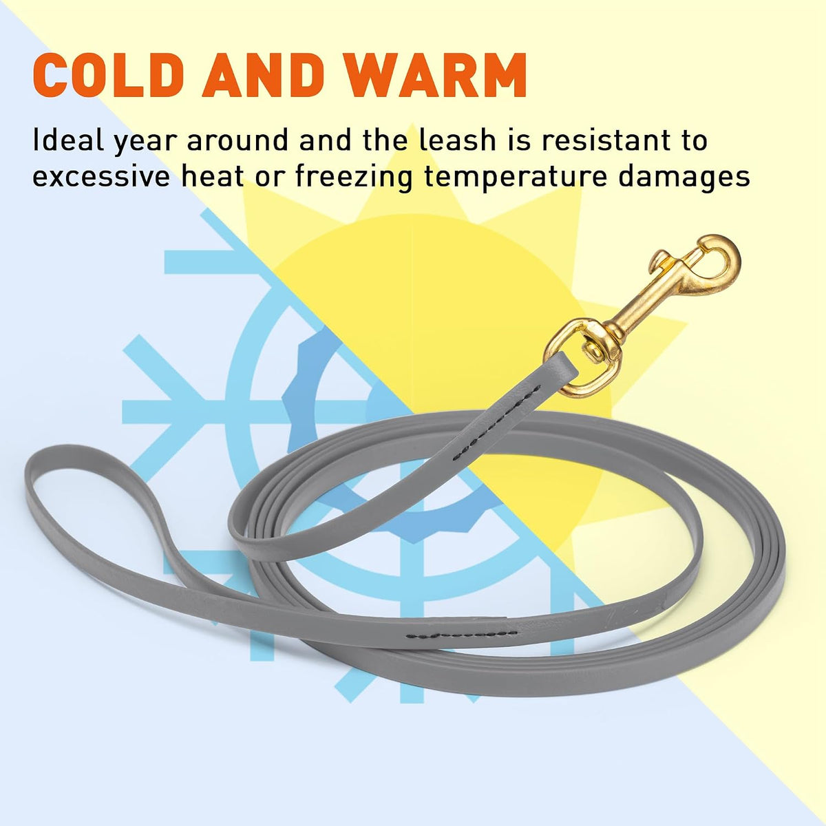 Biothane Working Lead for Dogs 6ft Black - Colors B