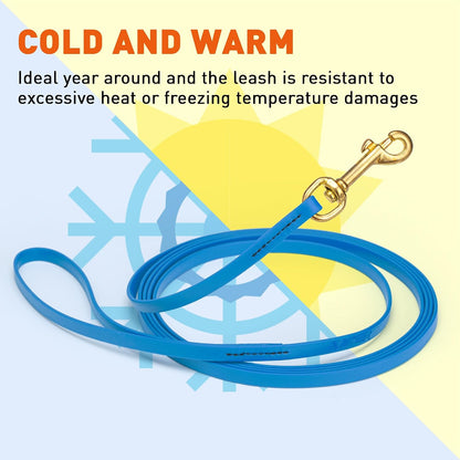Biothane Working Lead for Dogs 6ft Black - Colors B