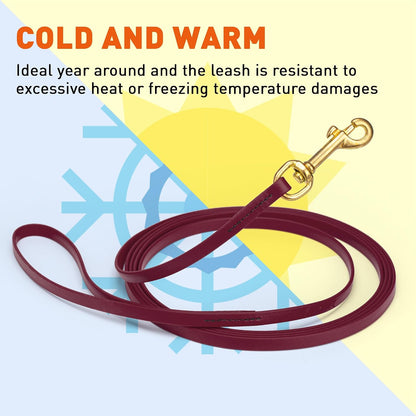 Biothane Working Lead for Dogs 6ft Black - Colors B