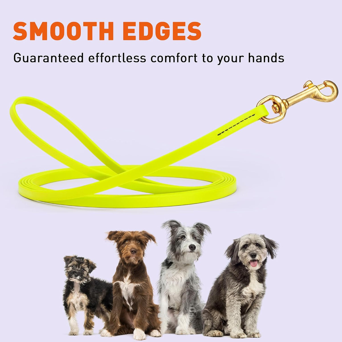 Biothane Working Lead for Dogs 6ft Black - Colors B
