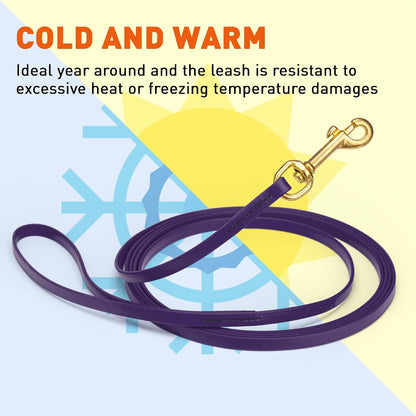Biothane Working Lead for Dogs 6ft Black - Colors B