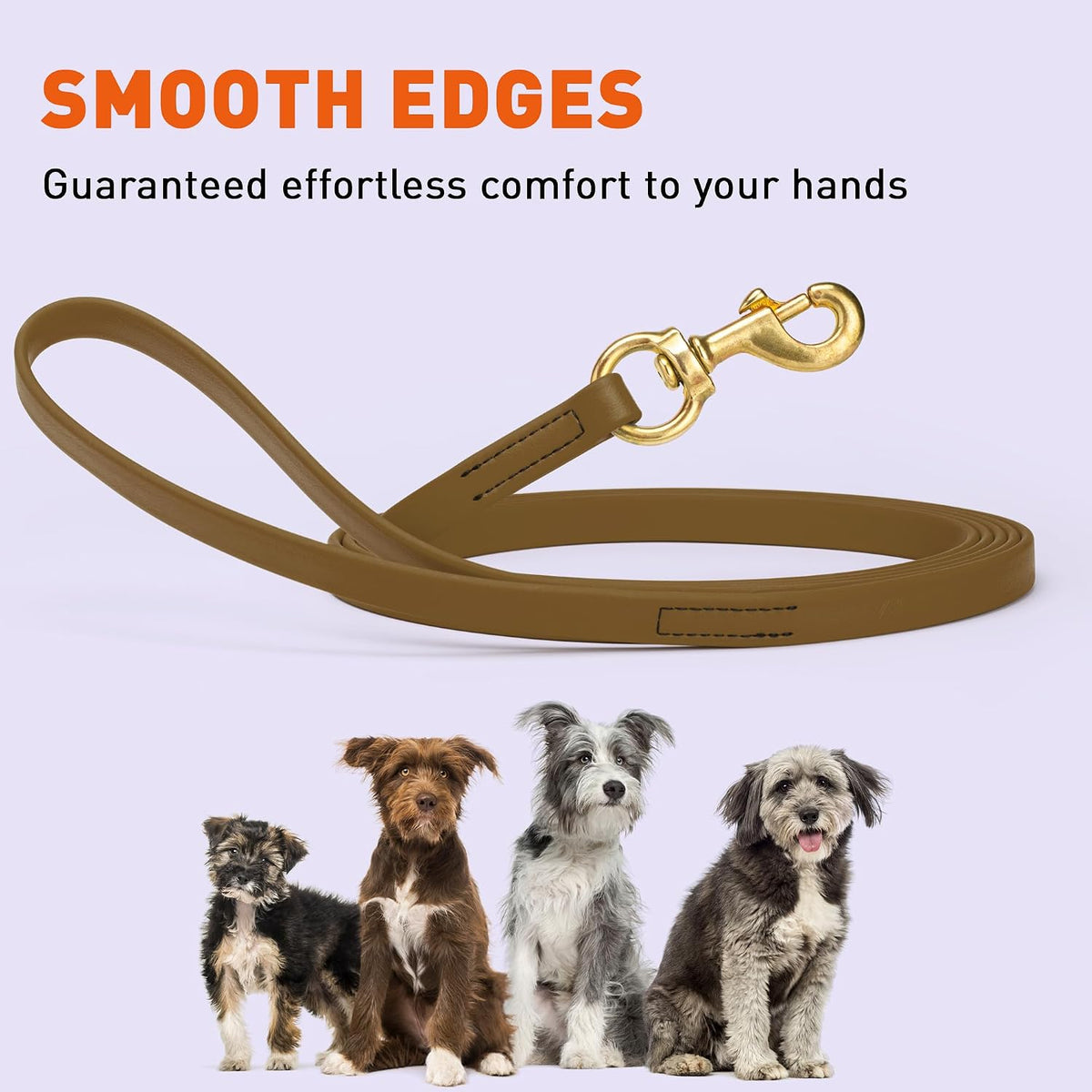 Biothane Working Lead for Dogs 6ft Black - Colors B