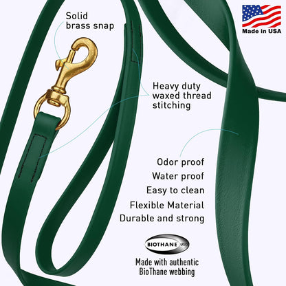 Biothane Working Lead for Dogs 6ft Black - Colors B