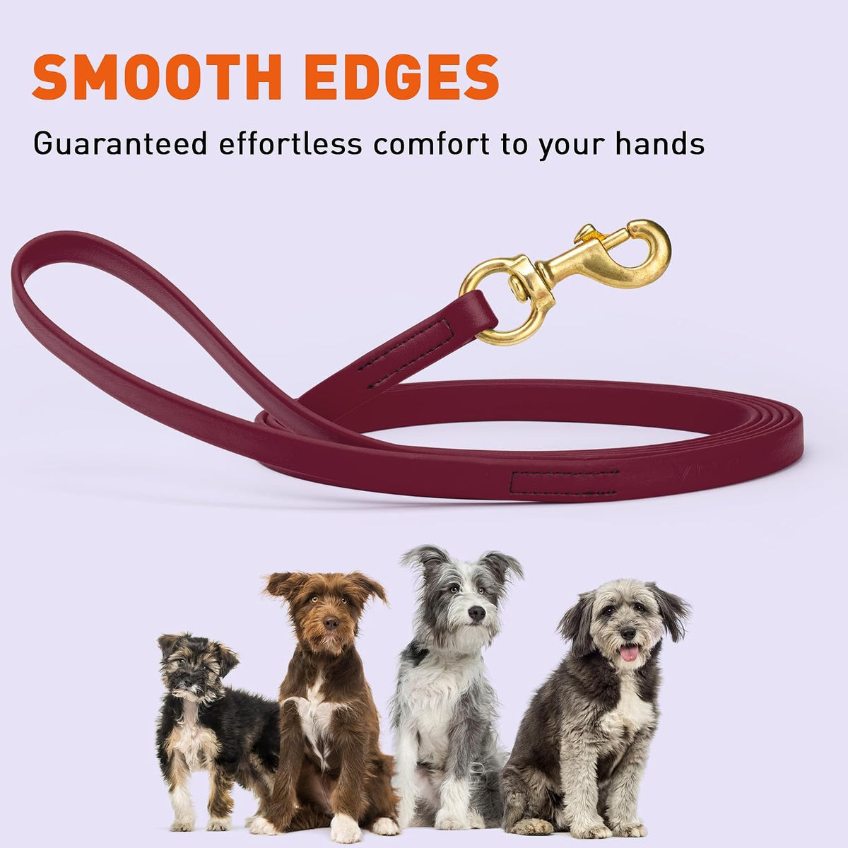 Biothane Working Lead for Dogs 6ft Black - Colors B