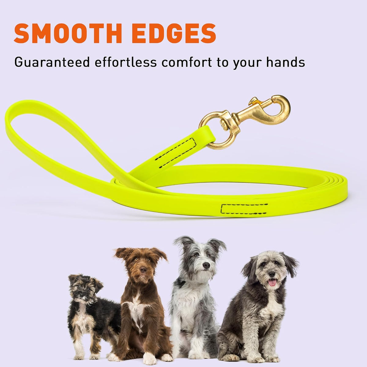 Biothane Working Lead for Dogs 6ft Black - Colors B