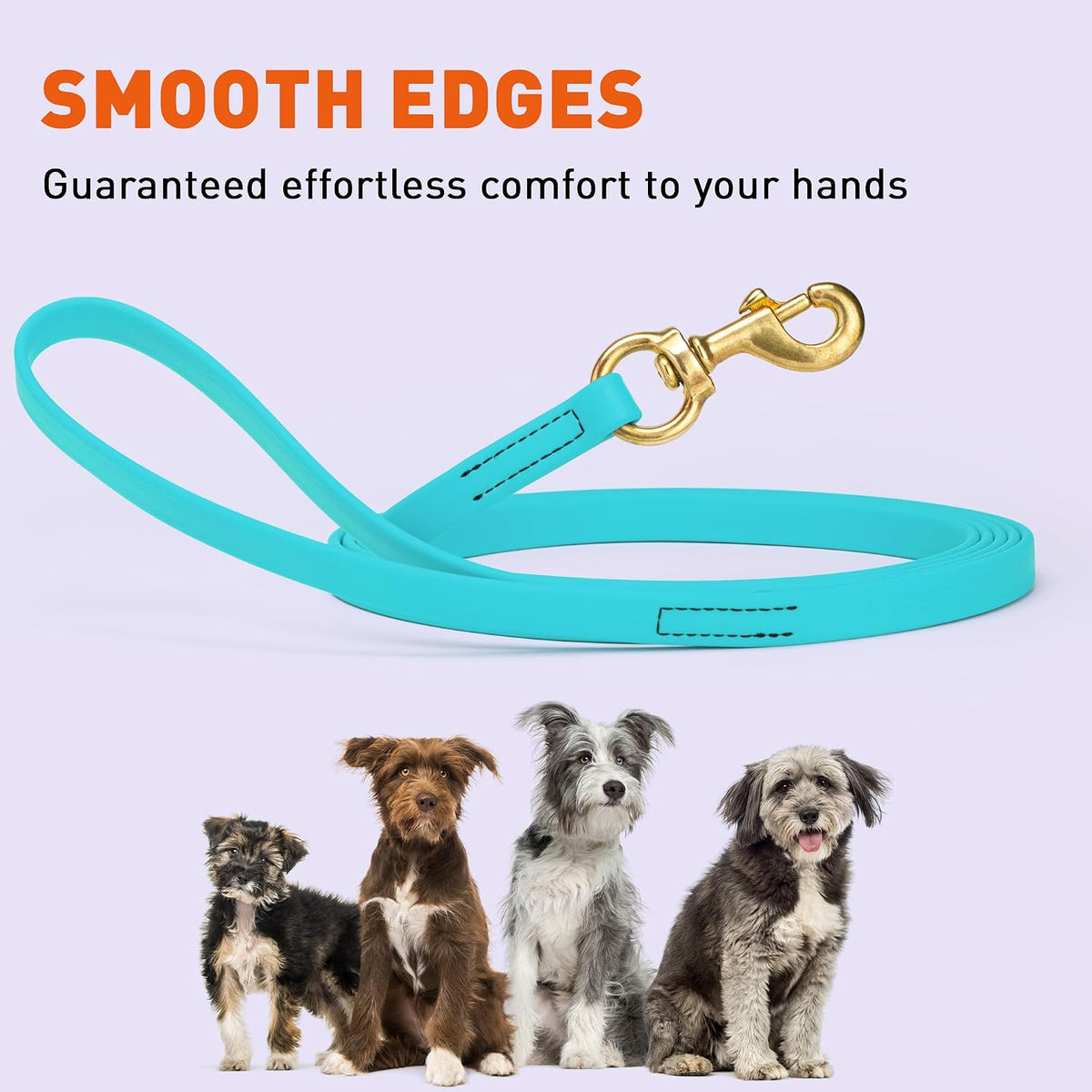 Biothane Working Lead for Dogs 6ft Black - Colors B