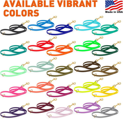 Biothane Working Lead for Dogs 6ft Black - Colors B