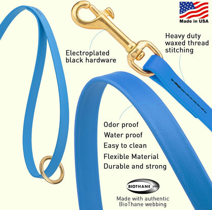 Biothane Working Lead for Dogs 6ft Black - Colors B