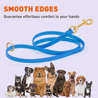Biothane Working Lead for Dogs 6ft Black - Colors B
