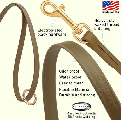 Biothane Working Lead for Dogs 6ft Black - Colors B