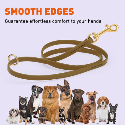 Biothane Working Lead for Dogs 6ft Black - Colors B