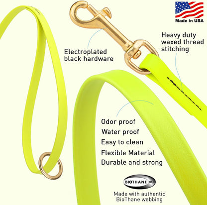 Biothane Working Lead for Dogs 6ft Black - Colors B