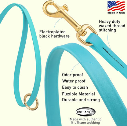 Biothane Working Lead for Dogs 6ft Black - Colors B