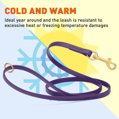 Biothane Working Lead for Dogs 6ft Black - Colors B