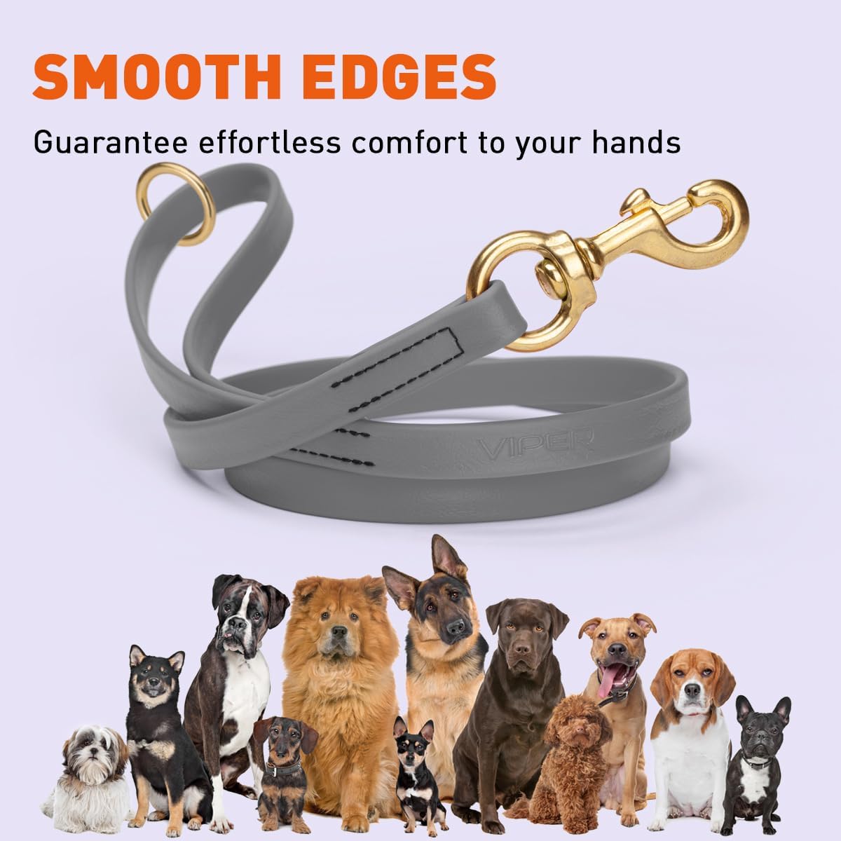 Biothane Working Lead for Dogs 6ft Black - Colors B
