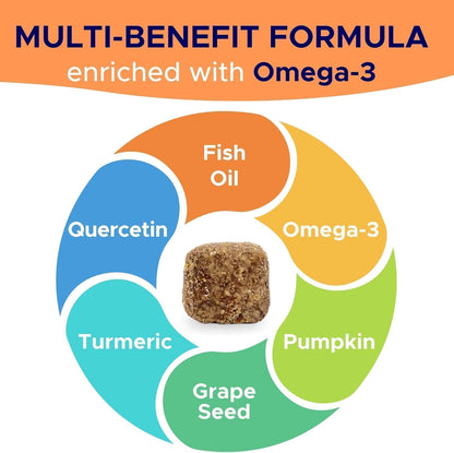 Dog Allergy Relief Chews - Anti-Itch Skin & Coat Supplement with Omega 3