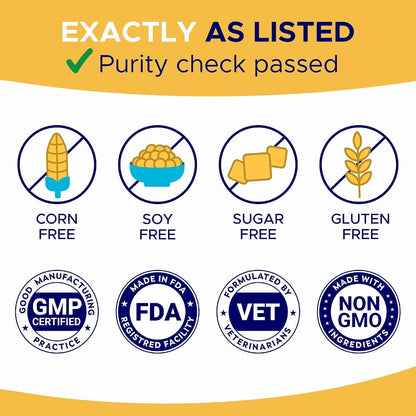 Dog Allergy Relief Chews - Anti-Itch Skin & Coat Supplement with Omega 3