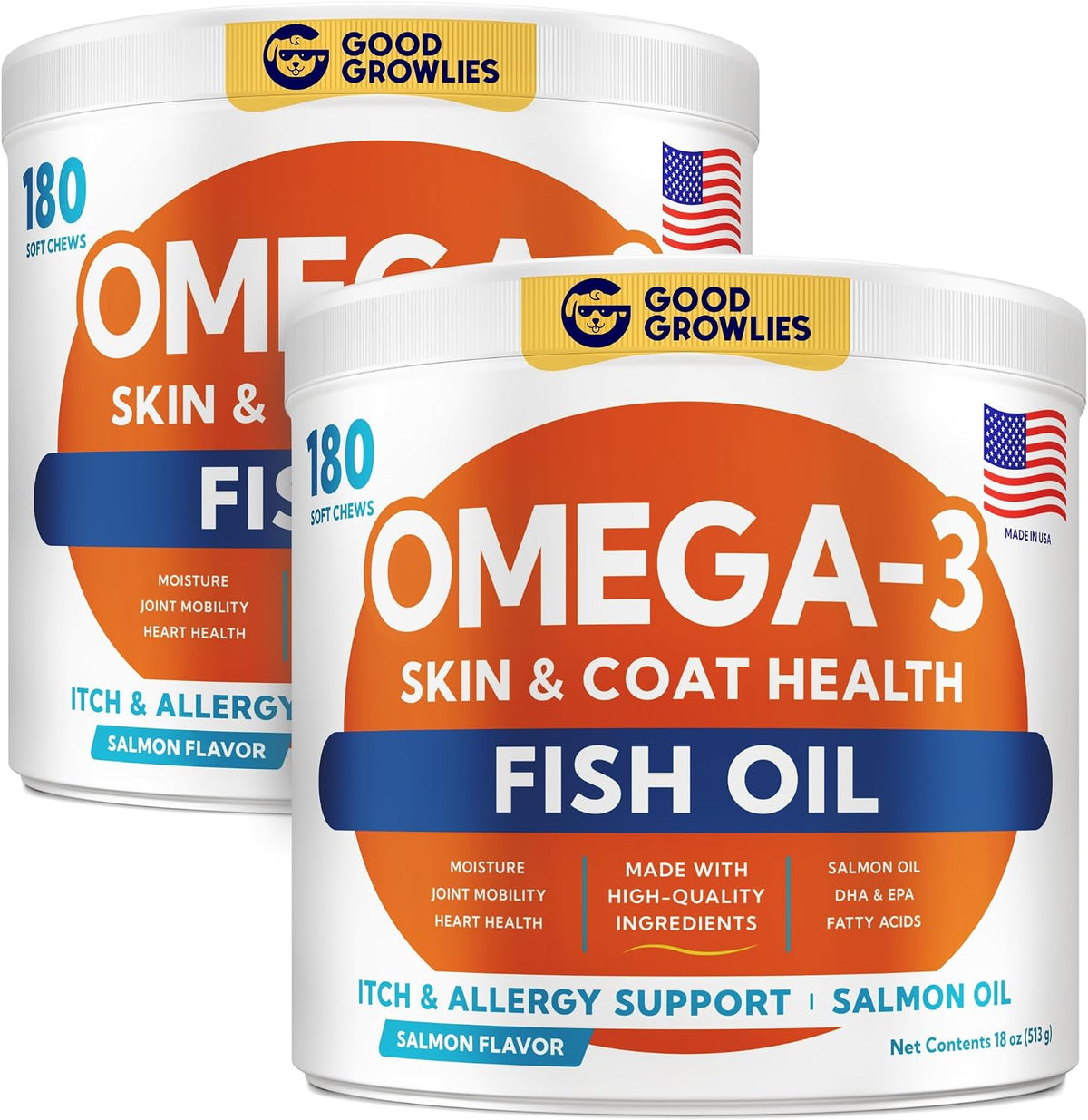 Dog Allergy Relief Chews - Anti-Itch Skin & Coat Supplement with Omega 3