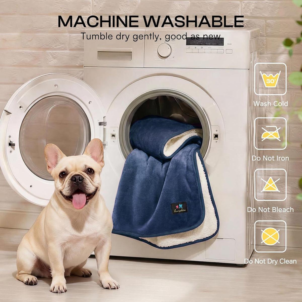 Waterproof Pet Blanket, Washable Reversible Sherpa Fleece Throw | Liquid-proof furniture protector for bed and couch, soft reversible sherpa fleece for dogs, cats grey, XS