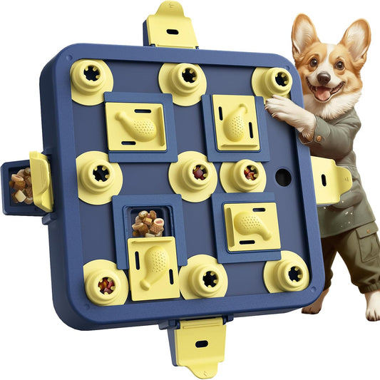 KADTC Dog Chess Puzzle Toy, 3-Levels, Mental Stimulation for Smart Dogs