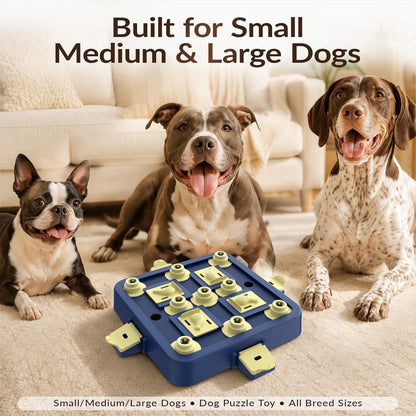 KADTC Dog Chess Puzzle Toy, 3-Levels, Mental Stimulation for Smart Dogs