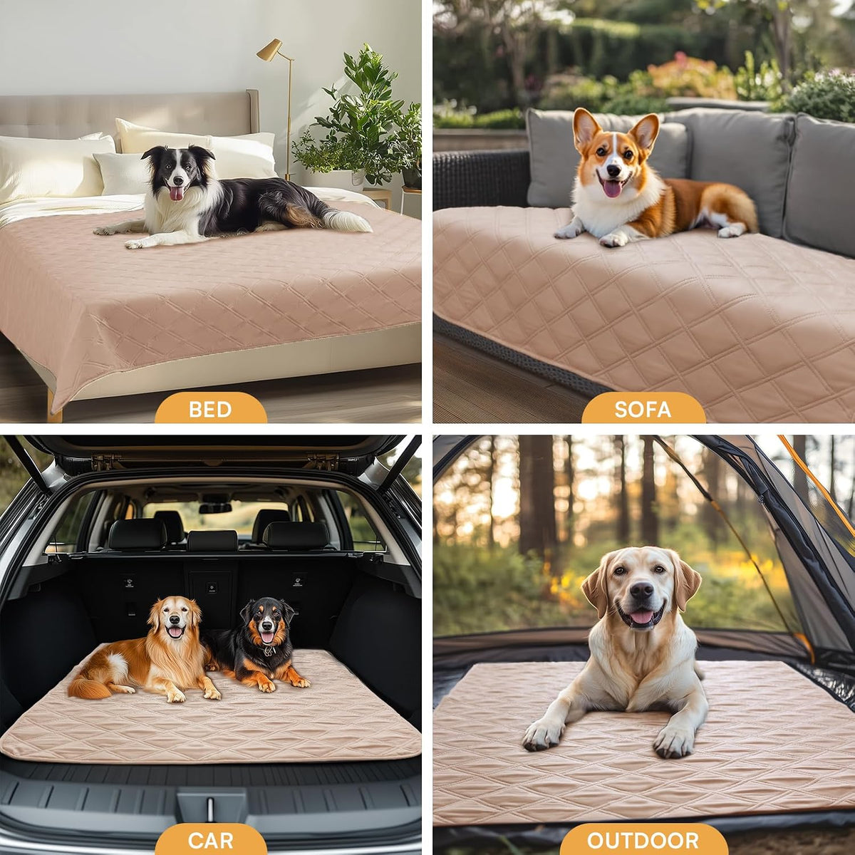 Waterproof Couch Cover for Dogs, Non-Slip Pet Sofa Protector | Non-slip waterproof couch cover scratch-resistant machine washable protects sofa bed, Grey, 30" x 70"
