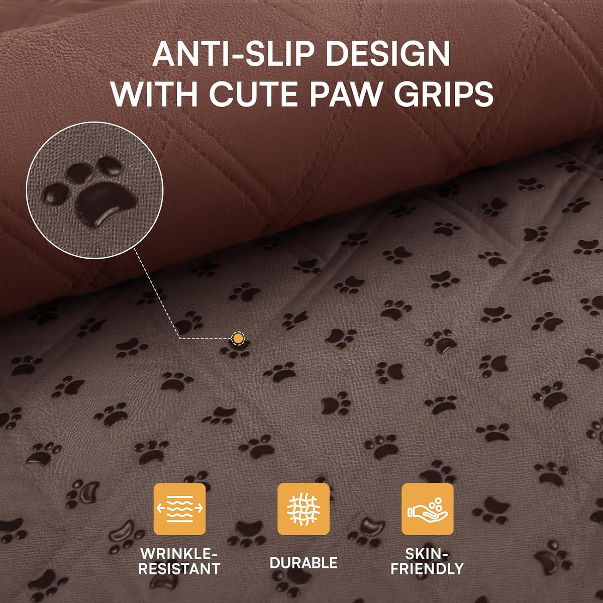 Waterproof Couch Cover for Dogs, Non-Slip Pet Sofa Protector | Non-slip waterproof couch cover scratch-resistant machine washable protects sofa bed, Grey, 30" x 70"