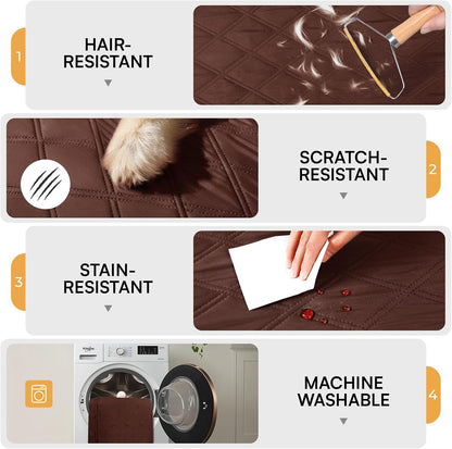 Waterproof Couch Cover for Dogs, Non-Slip Pet Sofa Protector | Non-slip waterproof couch cover scratch-resistant machine washable protects sofa bed, Grey, 30" x 70"