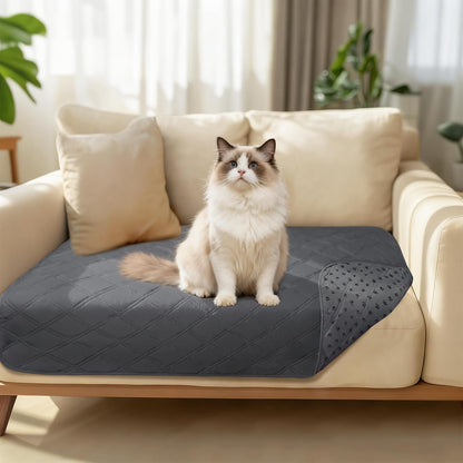 Waterproof Couch Cover for Dogs, Non-Slip Pet Sofa Protector | Non-slip waterproof couch cover scratch-resistant machine washable protects sofa bed, Grey, 30" x 70"