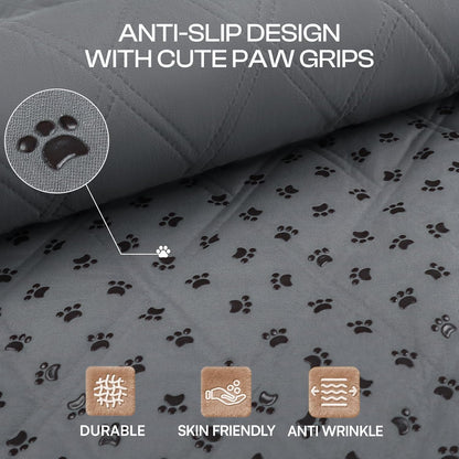 Waterproof Couch Cover for Dogs, Non-Slip Pet Sofa Protector | Non-slip waterproof couch cover scratch-resistant machine washable protects sofa bed, Grey, 30" x 70"