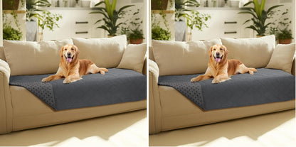 Waterproof Couch Cover for Dogs, Non-Slip Pet Sofa Protector | Non-slip waterproof couch cover scratch-resistant machine washable protects sofa bed, Grey, 30" x 70"