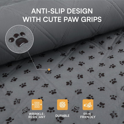 Waterproof Couch Cover for Dogs, Non-Slip Pet Sofa Protector | Non-slip waterproof couch cover scratch-resistant machine washable protects sofa bed, Grey, 30" x 70"
