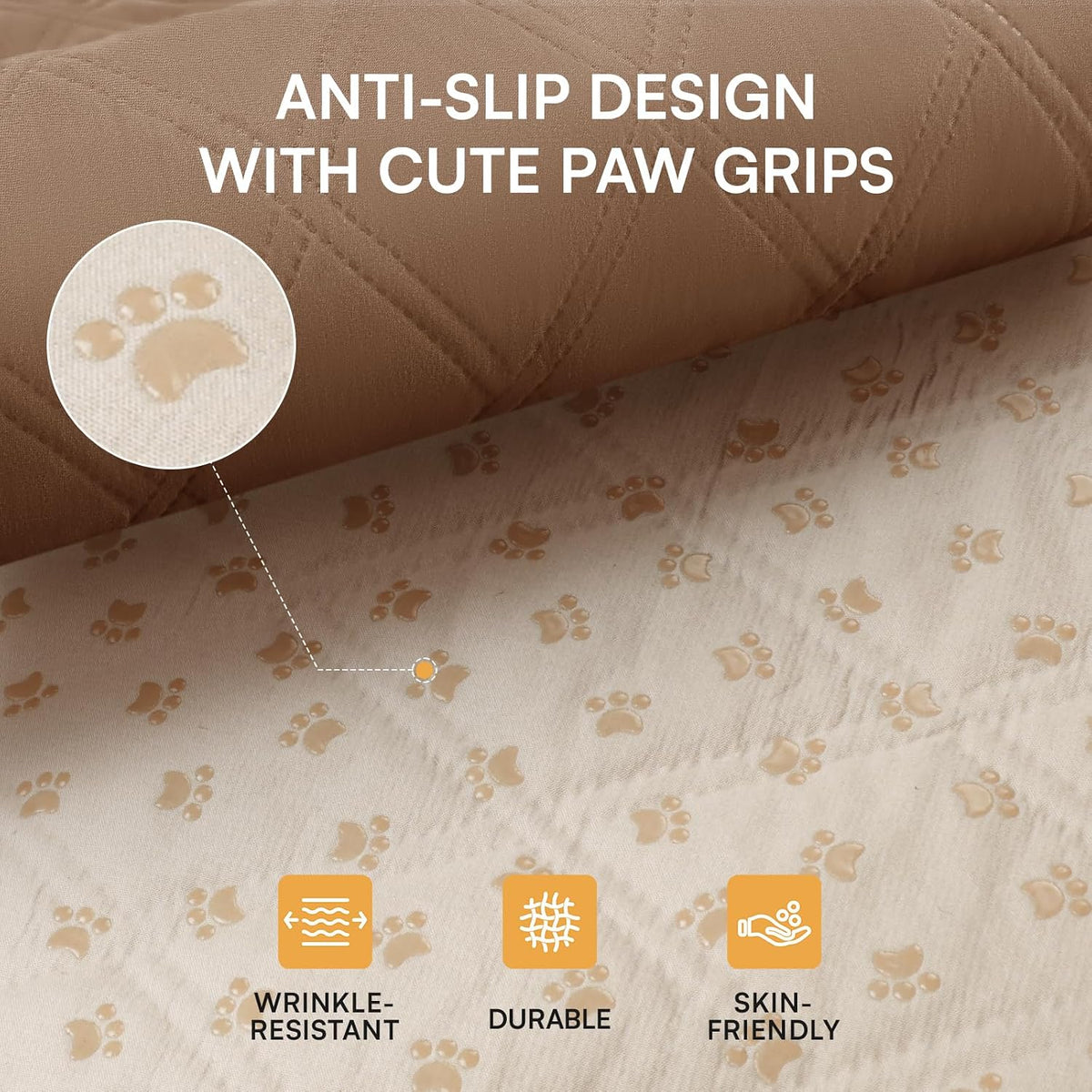 Waterproof Couch Cover for Dogs, Non-Slip Pet Sofa Protector | Non-slip waterproof couch cover scratch-resistant machine washable protects sofa bed, Grey, 30" x 70"
