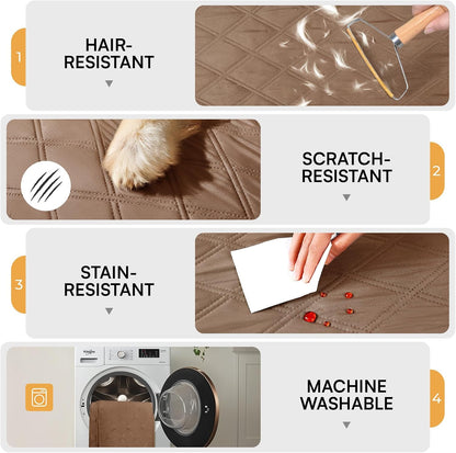 Waterproof Couch Cover for Dogs, Non-Slip Pet Sofa Protector | Non-slip waterproof couch cover scratch-resistant machine washable protects sofa bed, Grey, 30" x 70"