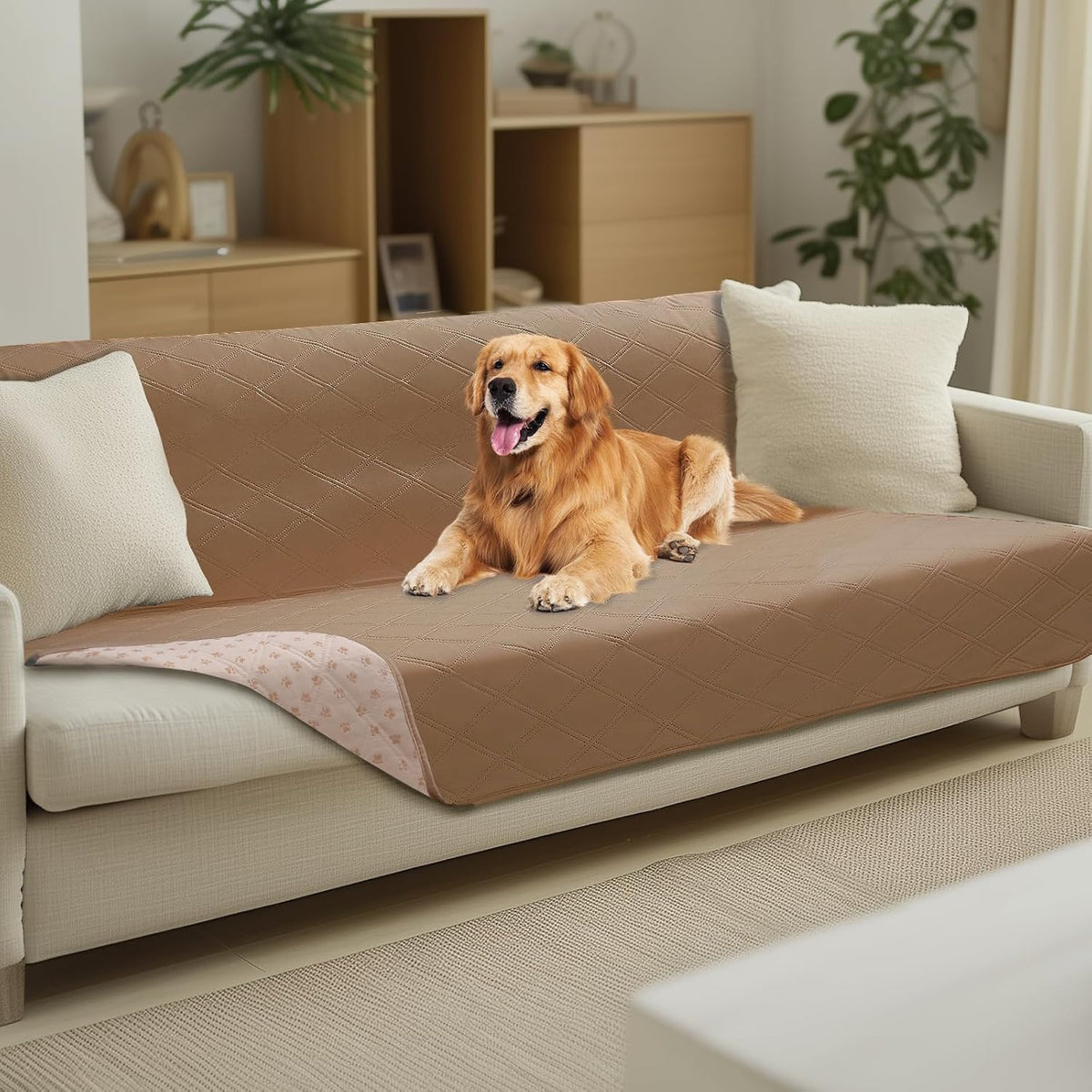 Waterproof Couch Cover for Dogs, Non-Slip Pet Sofa Protector | Non-slip waterproof couch cover scratch-resistant machine washable protects sofa bed, Grey, 30" x 70"