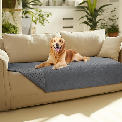 Waterproof Couch Cover for Dogs, Non-Slip Pet Sofa Protector | Non-slip waterproof couch cover scratch-resistant machine washable protects sofa bed, Grey, 30" x 70"