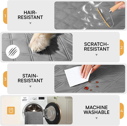 Waterproof Couch Cover for Dogs, Non-Slip Pet Sofa Protector | Non-slip waterproof couch cover scratch-resistant machine washable protects sofa bed, Grey, 30" x 70"