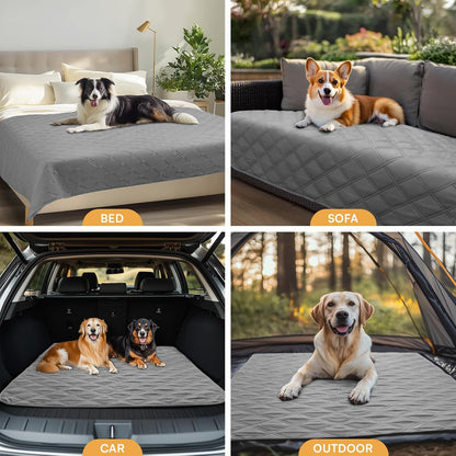 Waterproof Couch Cover for Dogs, Non-Slip Pet Sofa Protector | Non-slip waterproof couch cover scratch-resistant machine washable protects sofa bed, Grey, 30" x 70"