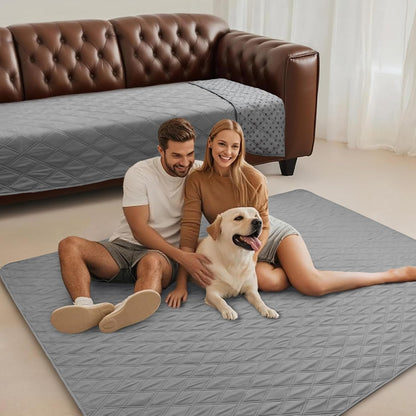 Waterproof Couch Cover for Dogs, Non-Slip Pet Sofa Protector | Non-slip waterproof couch cover scratch-resistant machine washable protects sofa bed, Grey, 30" x 70"