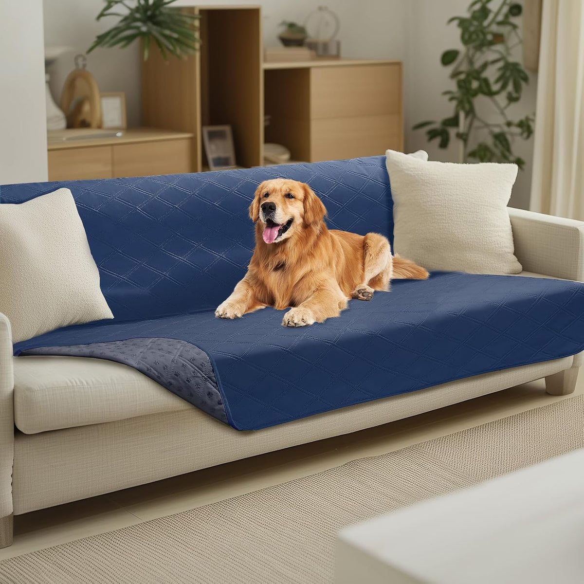 Waterproof Couch Cover for Dogs, Non-Slip Pet Sofa Protector | Non-slip waterproof couch cover scratch-resistant machine washable protects sofa bed, Grey, 30" x 70"