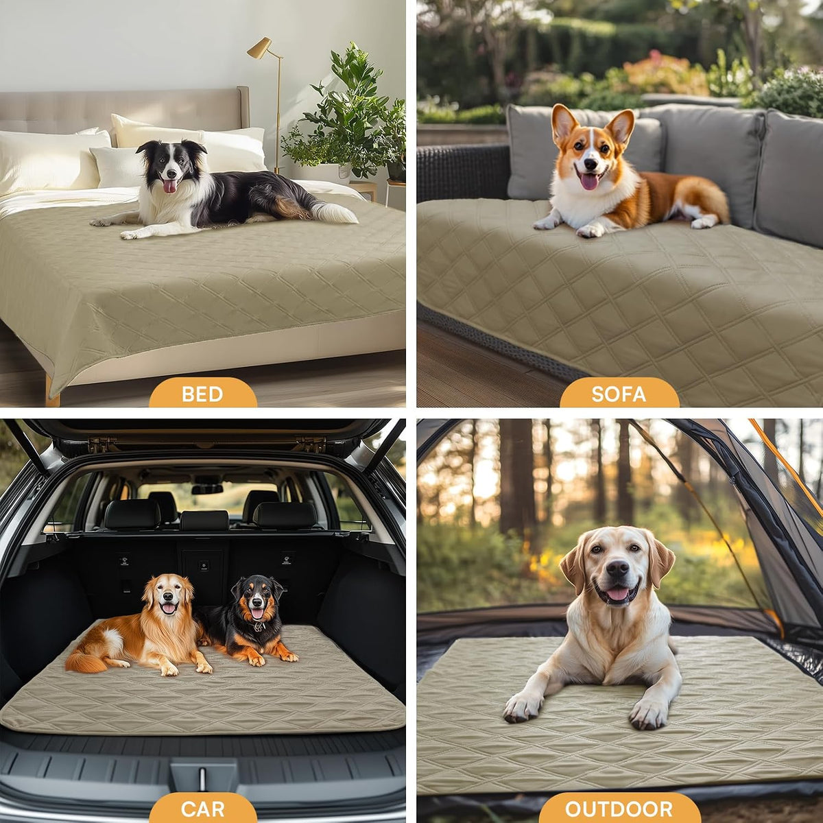 Waterproof Couch Cover for Dogs, Non-Slip Pet Sofa Protector | Non-slip waterproof couch cover scratch-resistant machine washable protects sofa bed, Grey, 30" x 70"
