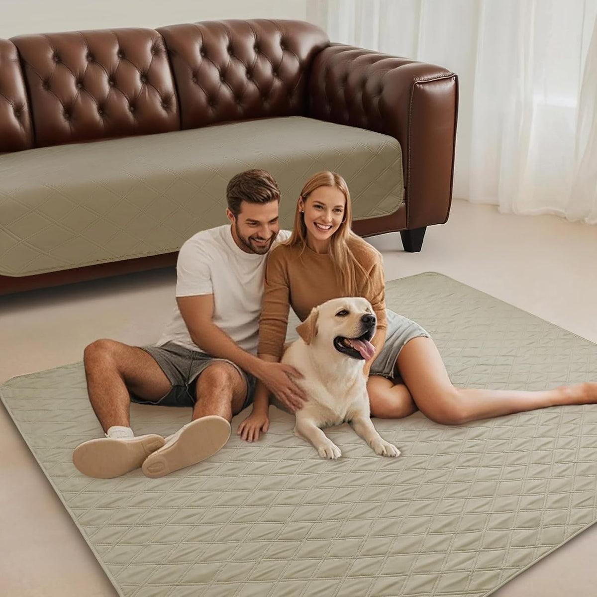 Waterproof Couch Cover for Dogs, Non-Slip Pet Sofa Protector | Non-slip waterproof couch cover scratch-resistant machine washable protects sofa bed, Grey, 30" x 70"