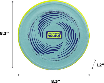FlyFetch Disc Dog Toy, Aerodynamic for Fetch, Lightweight Foam & Durable Rubber, Floats in Water, All Breeds, 8.3"