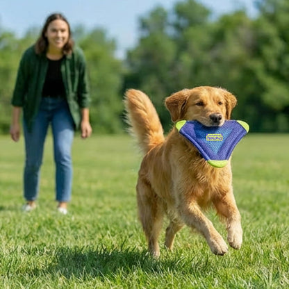 FlyFetch Disc Dog Toy, Aerodynamic for Fetch, Lightweight Foam & Durable Rubber, Floats in Water, All Breeds, 8.3"