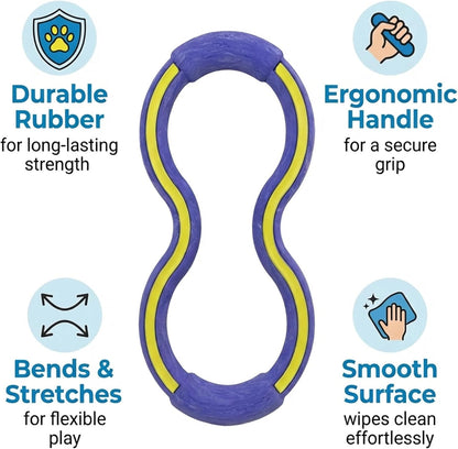 FlyFetch Disc Dog Toy, Aerodynamic for Fetch, Lightweight Foam & Durable Rubber, Floats in Water, All Breeds, 8.3"