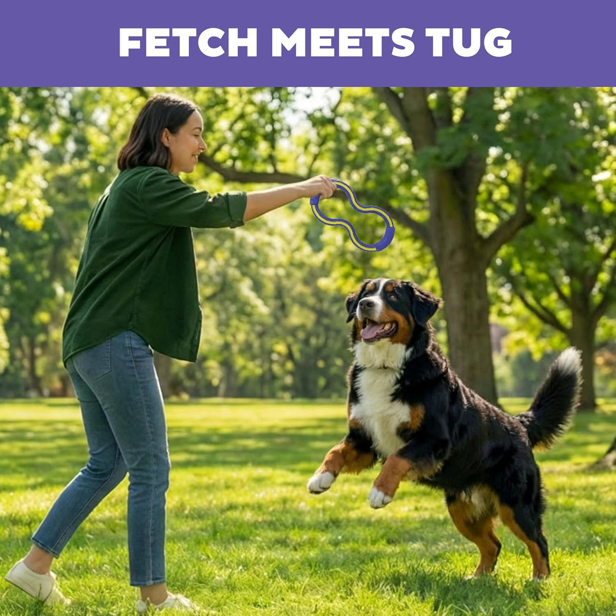 FlyFetch Disc Dog Toy, Aerodynamic for Fetch, Lightweight Foam & Durable Rubber, Floats in Water, All Breeds, 8.3"