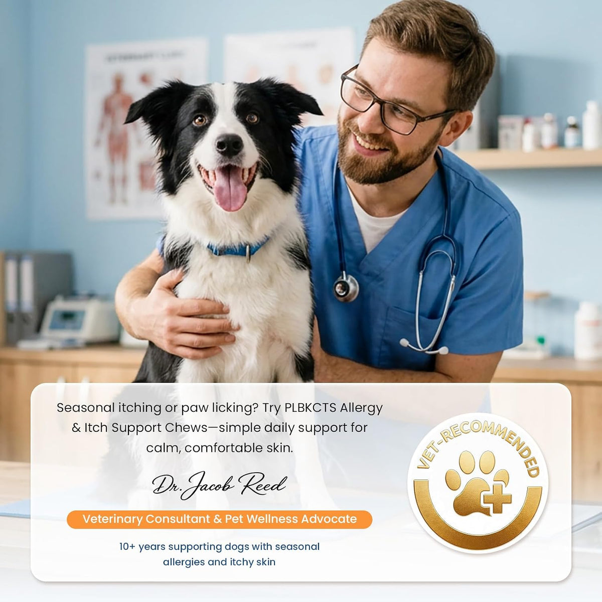 Dog Allergy Chews 200 Ct, Itch Relief for Dogs Immune Support Seasonal All Issues Allergies Colostrum Probiotics & Omega 3 for Skin & Coat, Itchy Skin & Paw Relief Bites, Made in USA
