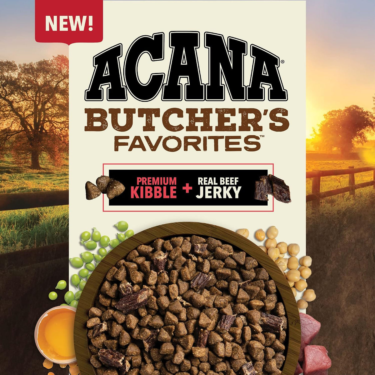 Butchers Favorites Grain-Free Dry Dog Food Farm-Raised Beef 4lb Bag