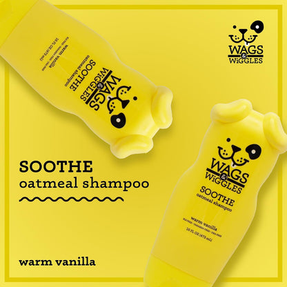Soothe Oatmeal Dog Shampoo, Warm Vanilla, 16 Oz | pH-balanced colloidal oatmeal formula, for dry, itchy, or sensitive skin, SLS and paraben free daily