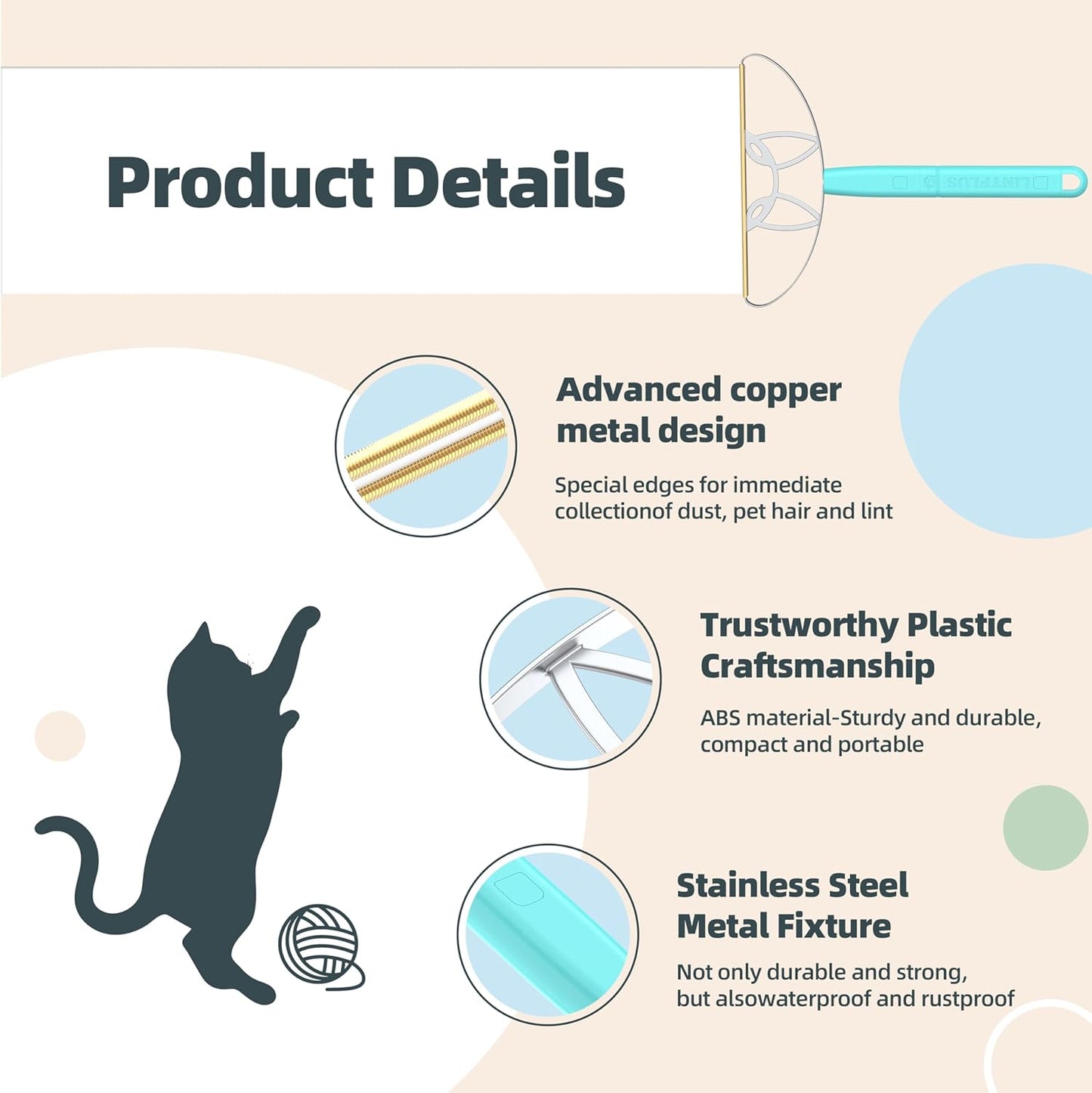 Flex MAX & Pro Pet Hair Remover Kit By LINTPLUS - Dog & Cat Hair Removal Tool for Furniture, Carpets, Rugs & Couches - Easy to Use, Reusable Carpet Scraper for Pet Hair